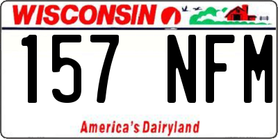 WI license plate 157NFM