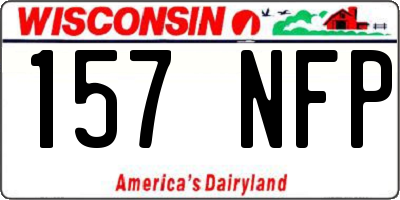 WI license plate 157NFP