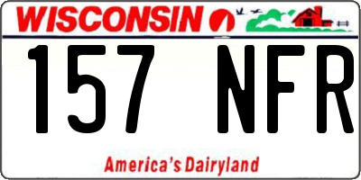 WI license plate 157NFR