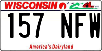 WI license plate 157NFW