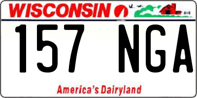 WI license plate 157NGA