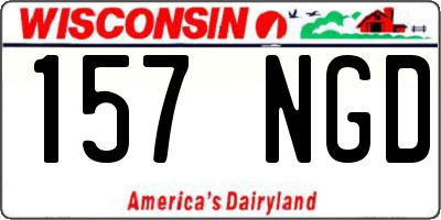 WI license plate 157NGD