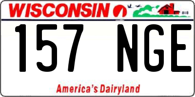 WI license plate 157NGE
