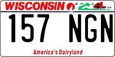 WI license plate 157NGN