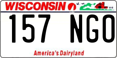 WI license plate 157NGO