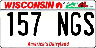 WI license plate 157NGS
