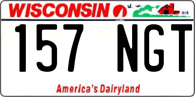 WI license plate 157NGT