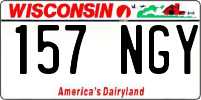 WI license plate 157NGY