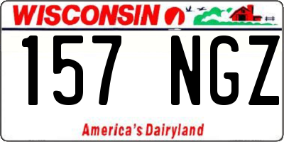 WI license plate 157NGZ