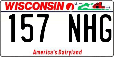 WI license plate 157NHG
