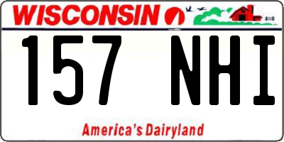 WI license plate 157NHI