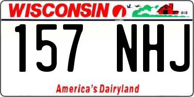 WI license plate 157NHJ