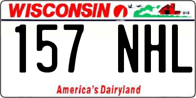 WI license plate 157NHL
