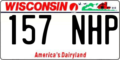 WI license plate 157NHP