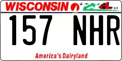 WI license plate 157NHR