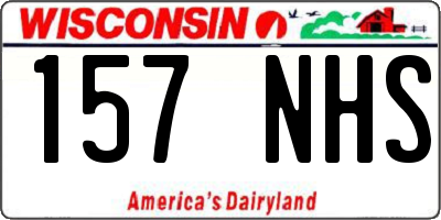 WI license plate 157NHS