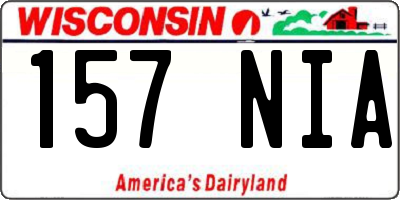 WI license plate 157NIA