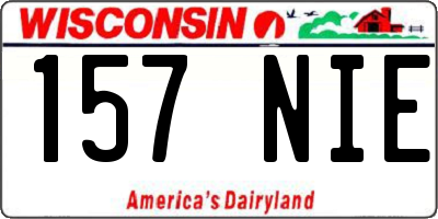WI license plate 157NIE