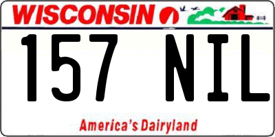WI license plate 157NIL