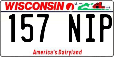 WI license plate 157NIP