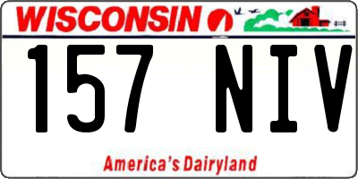 WI license plate 157NIV