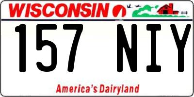 WI license plate 157NIY