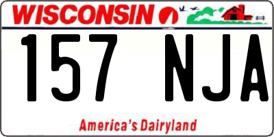 WI license plate 157NJA