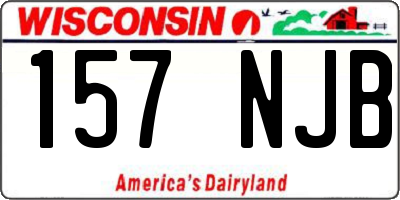 WI license plate 157NJB