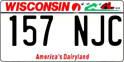 WI license plate 157NJC