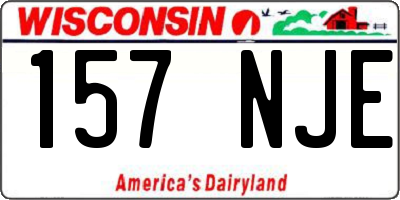 WI license plate 157NJE
