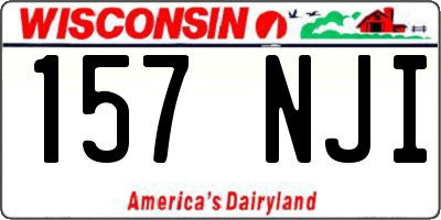 WI license plate 157NJI