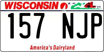 WI license plate 157NJP