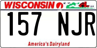 WI license plate 157NJR