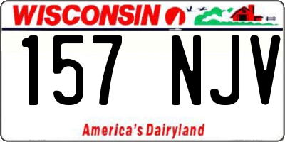 WI license plate 157NJV