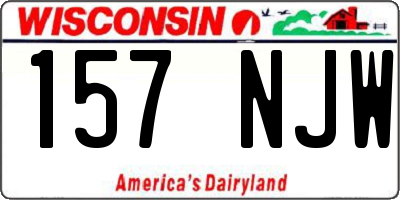 WI license plate 157NJW