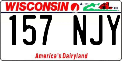 WI license plate 157NJY