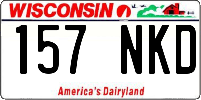 WI license plate 157NKD