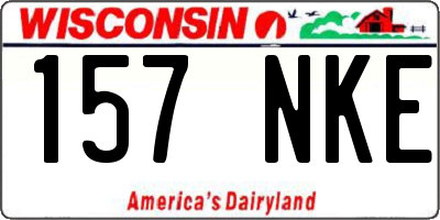 WI license plate 157NKE