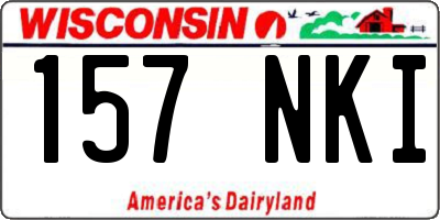 WI license plate 157NKI