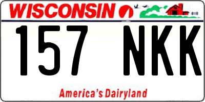 WI license plate 157NKK