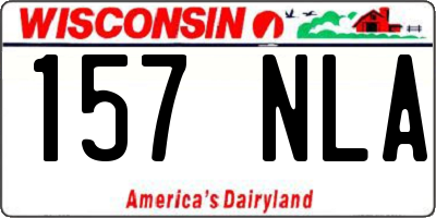 WI license plate 157NLA