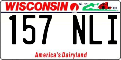 WI license plate 157NLI