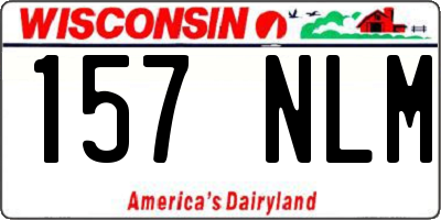 WI license plate 157NLM