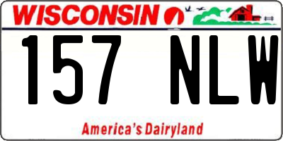 WI license plate 157NLW