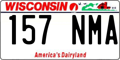 WI license plate 157NMA