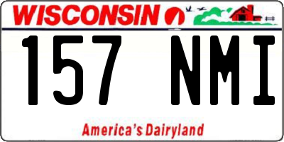 WI license plate 157NMI