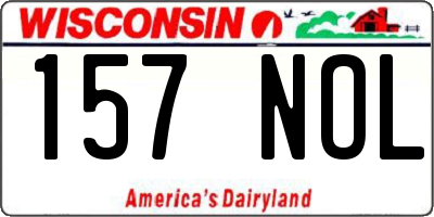 WI license plate 157NOL