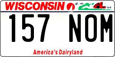 WI license plate 157NOM