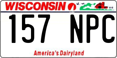 WI license plate 157NPC