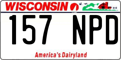 WI license plate 157NPD